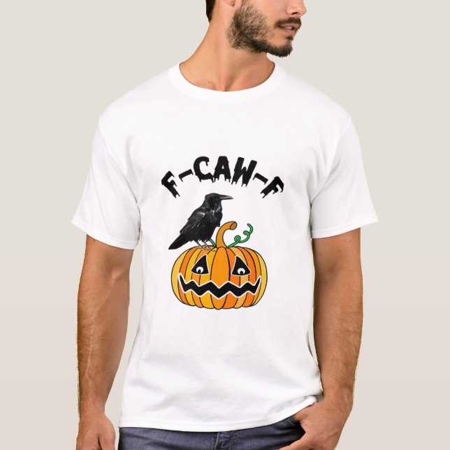 Funny Gothic Crow Humor F-Caw-F Essential T-Shirt (Front)