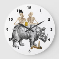 Funny gothic steampunk skeltons and rhino