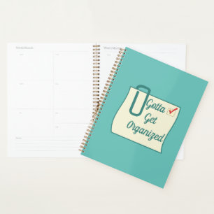 Funny Gotta Get Organized Checklist Green Planner