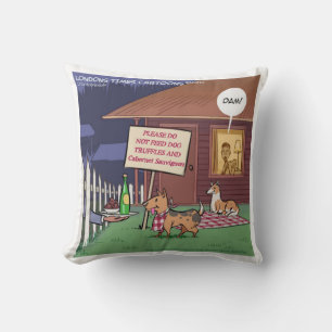 Funny Gourmet Dogs Cotton Throw Pillow