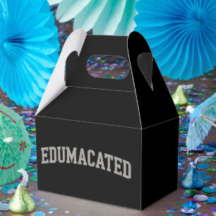 Funny Grad College Graduation Sarcastic Edumacated Favor Box