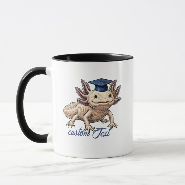 Funny Grad Mug - Custom Axolotl Coffee Mug (Left)