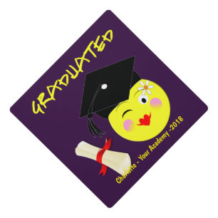 Funny Graduated Class of 2018 Senior High Grad Graduation Cap Topper