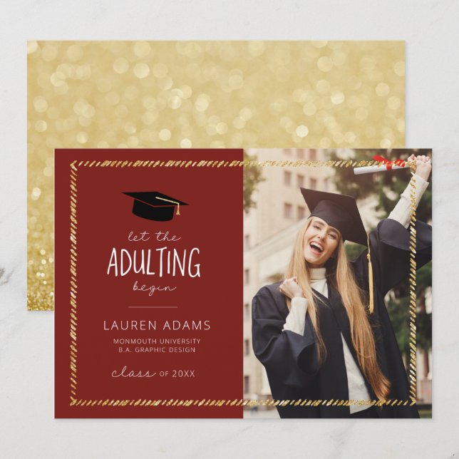 Funny Graduation Announcement (Front/Back)