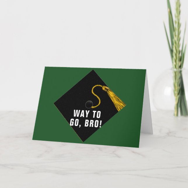 Funny Graduation Brother  Card (Front)