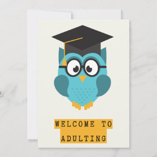 Funny Graduation Card Adulting humour