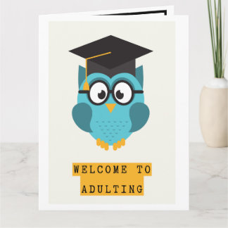 Funny Graduation Card Adulting humour
