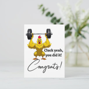 Funny Graduation Card - Chicken Themed Congrats