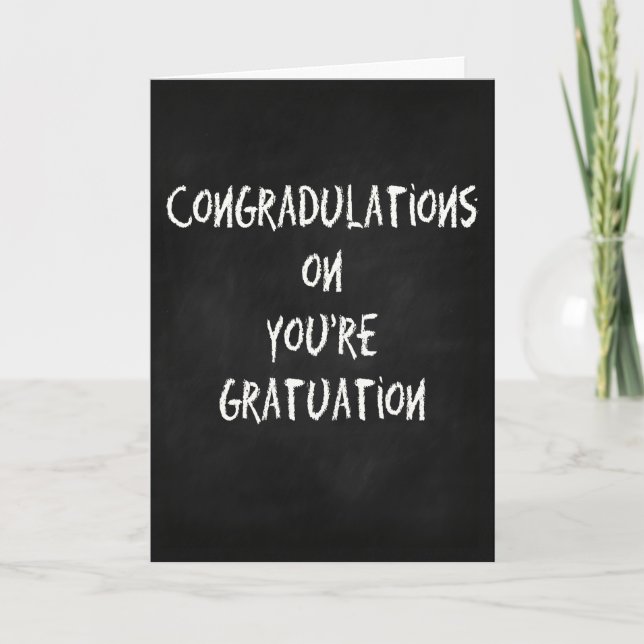 Funny graduation card - congratulations (Front)