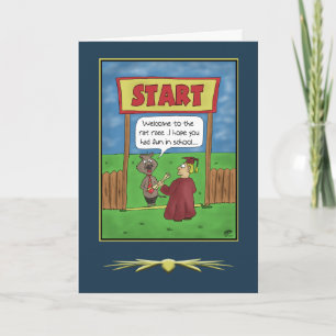 Funny Graduation Cards: The Rat Race Card