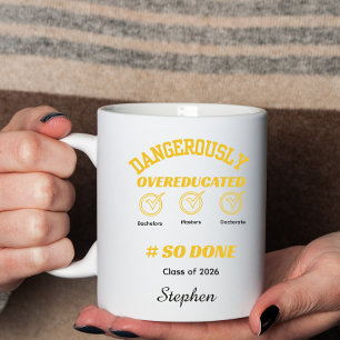 Funny Graduation degree gold and black Coffee Mug