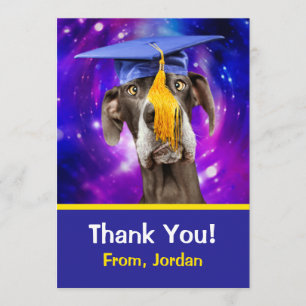 Funny Graduation Dog Wearing Hat Announcement