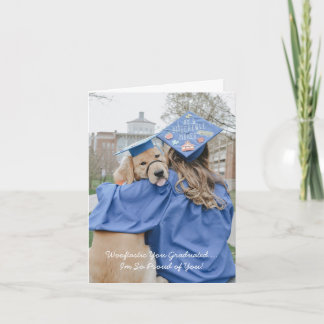 Funny Graduation from the Dog Folded Greeting Card