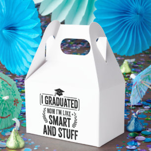 Funny Graduation Graduate Smart and Stuff Ceremony Favor Box