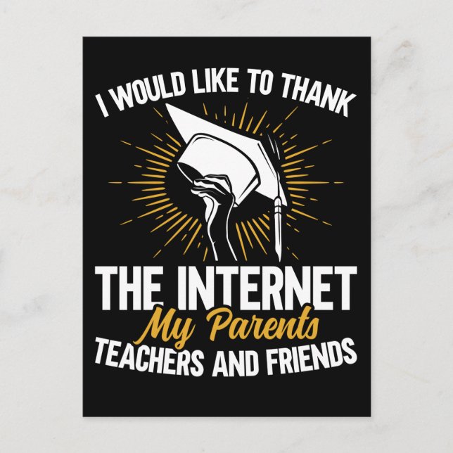 Funny Graduation Joke Graduate Sarcastic Student Postcard (Front)