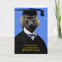 Funny Graduation Monkey Baboon Congratulations
