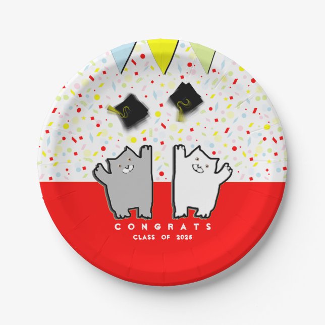 Funny Graduation Party Paper Plate (Front)