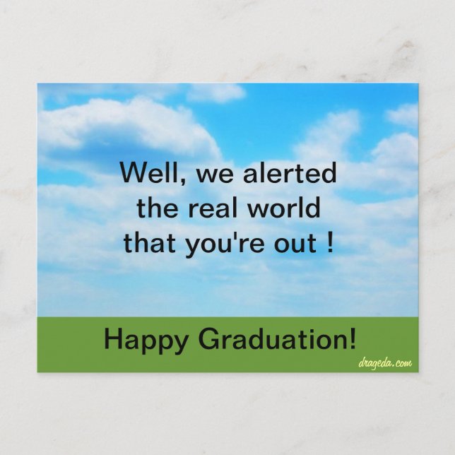 Funny Graduation Postcard (Front)