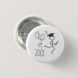 Funny Graduation Runner © - Cross Country, Track 1 Inch Round Button