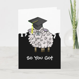 Funny Graduation Sheepskin Greeting Card