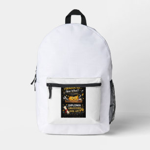 Funny Graduation Shirt – I Graduated Now What Printed Backpack