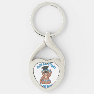 Funny Graduation Sloth Keychain