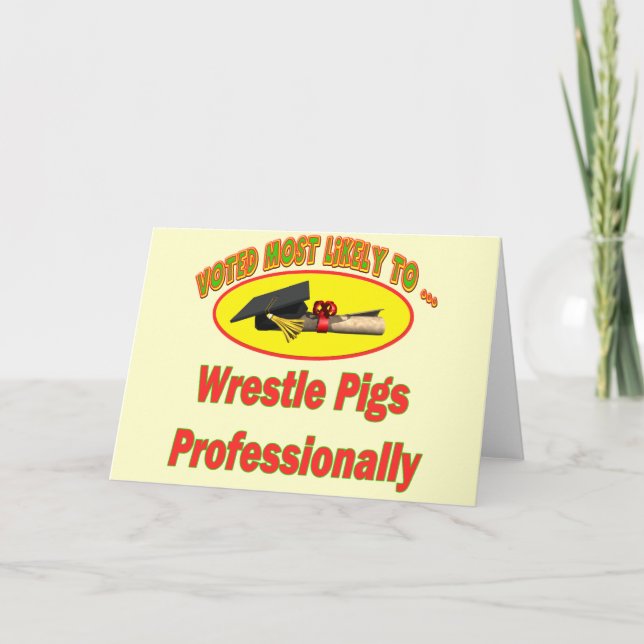 Funny Graduation T Shirts and Gifts Card (Front)