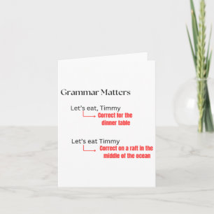 Funny Grammar S Joke Sticker  Card