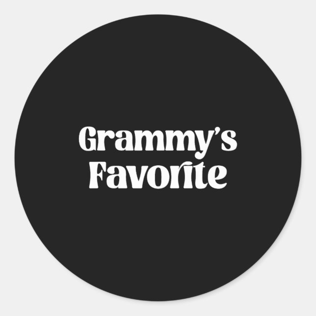 Funny Grammy’s Favorite Funny Grandparent Granhild Classic Round Sticker (Front)