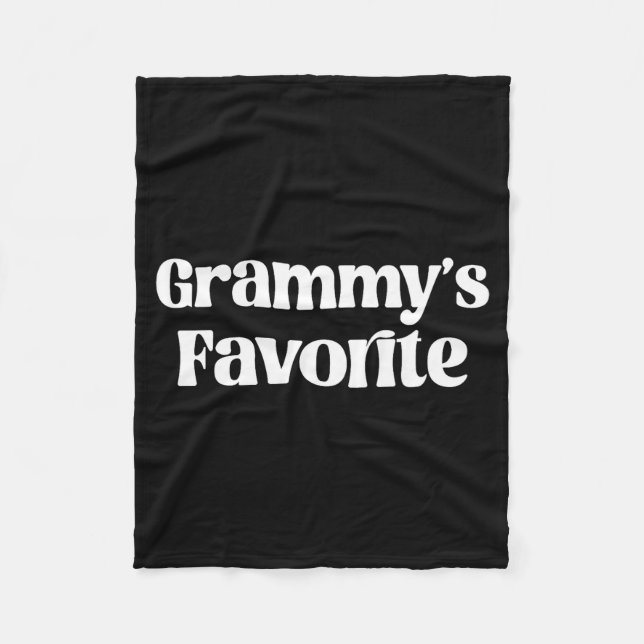 Funny Grammy’s Favorite Funny Grandparent Granhild Fleece Blanket (Front)