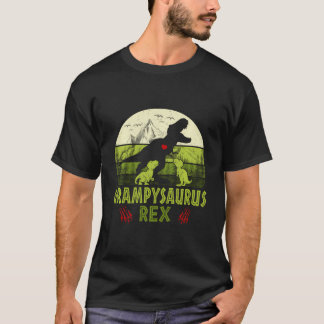 Funny Grampysaurus T Rex Family Matching Father'S T-Shirt