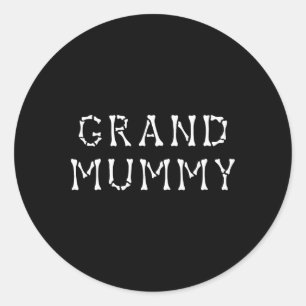 Funny Grand Mummy Halloween Mummy Deady Halloween  Classic Round Sticker