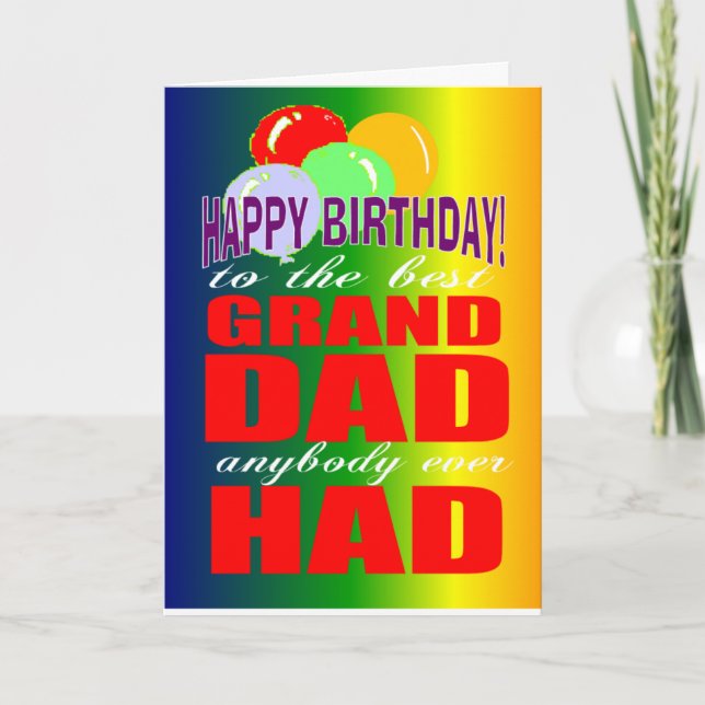funny granddad happy birthday card (Front)