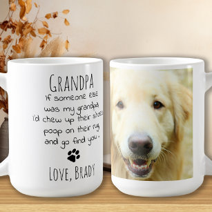 Funny Granddog Dog Grandpa Personalized Pet Photo Coffee Mug