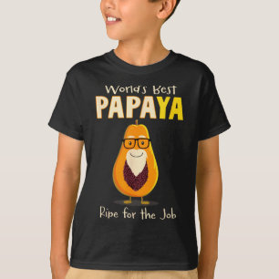 Funny Grandfather World's Papa Papaya Pun  T-Shirt