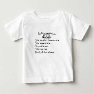 Funny Grandma Baby,Custom Grandma,Personalized Baby T-Shirt