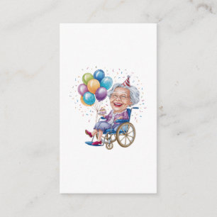 Funny Grandma Birthday Gift for Elderly Aunt Enclosure Card