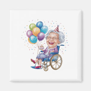Funny Grandma Birthday Gift for Elderly Aunt Magnet