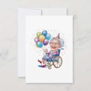 Funny Grandma Birthday Gift for Elderly Aunt RSVP Card