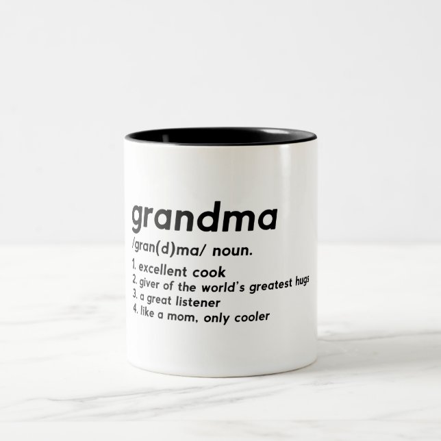Funny Grandma Definition Two-Tone Coffee Mug (Center)