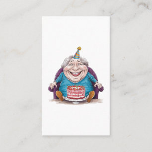 Funny Grandma Huge Cake & Cash Gift Business Card