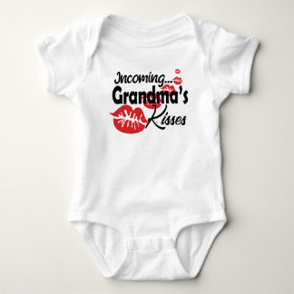Funny Grandma Kisses Glass Baby Bodysuit