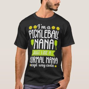 Funny Grandma Pickleball Nana Dad Cool Paddle Ball T-Shirt