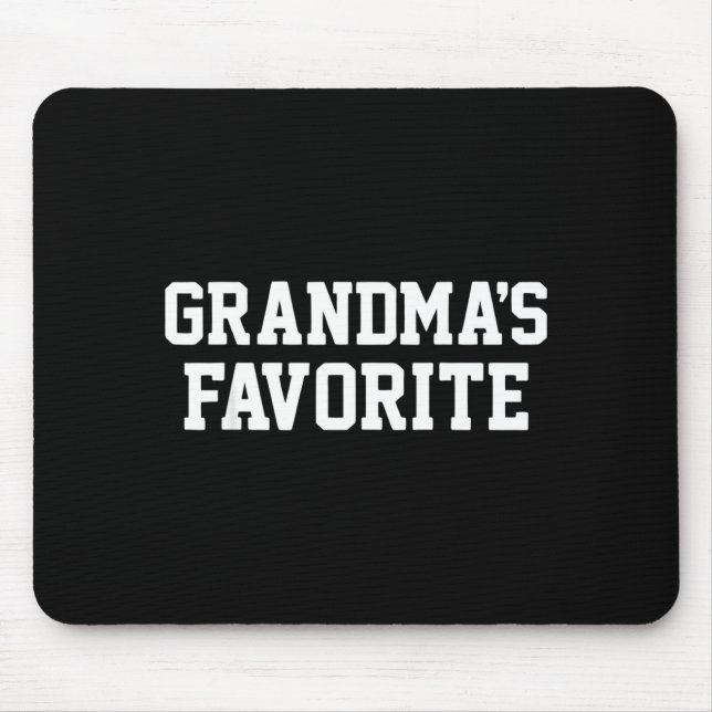 Funny Grandma's Favorite Black Modern Clic Crew  Mouse Pad (Front)