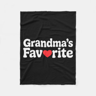 Funny Grandmas Favorite Family Humor Tees For Men Fleece Blanket