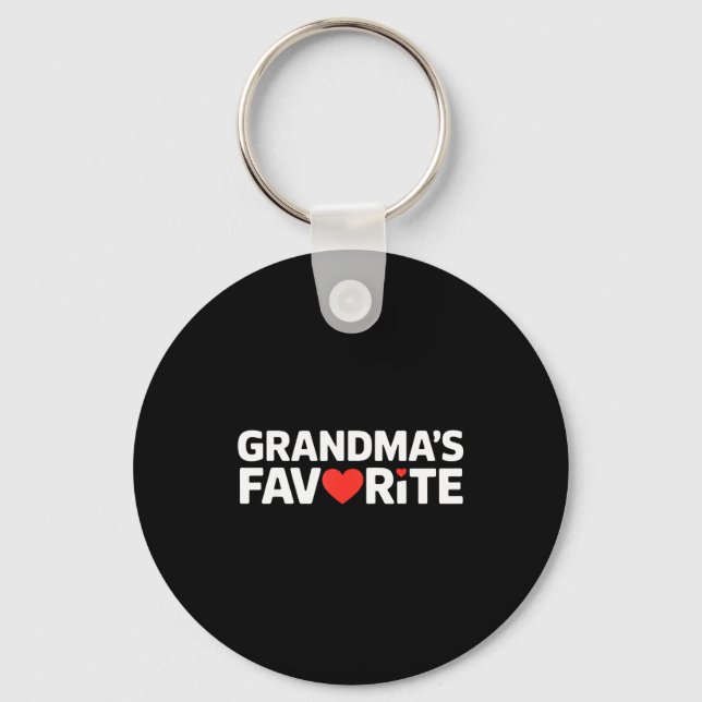 Funny Grandmas Favorite Family Humor Tees For Men  Keychain (Front)