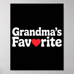 Funny Grandmas Favorite Family Humor Tees For Men  Poster