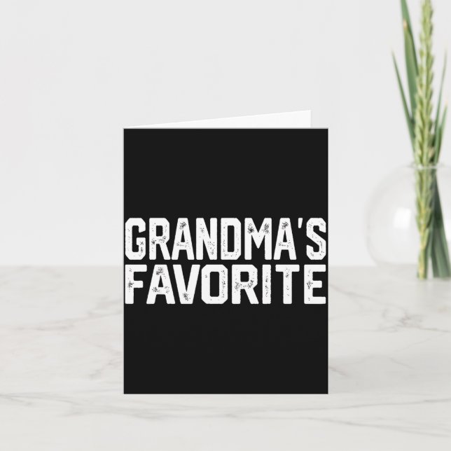 Funny Grandma's Favorite Grandparent Granhild  Card (Front)