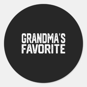 Funny Grandma's Favorite Grandparent Granhild Classic Round Sticker