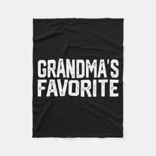 Funny Grandma's Favorite Grandparent Granhild Fleece Blanket